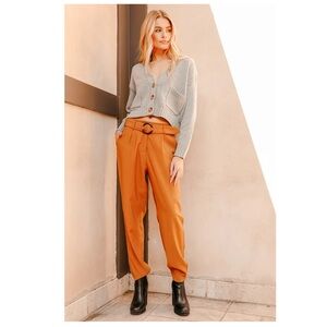 Lulu’s Easy Does It Gray Knit Cropped Cardigan Sweater